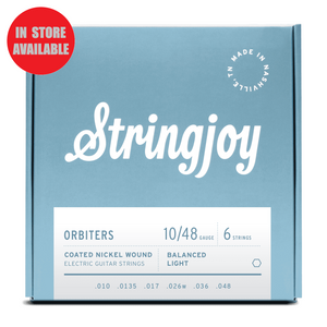 STRINGJOY Orbiters Coated Nickel Wound Electric Guitar Strings Balanced Light Gauge 10-48