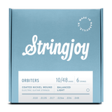 STRINGJOY Orbiters Coated Nickel Wound Electric Guitar Strings Balanced Light Gauge 10-48