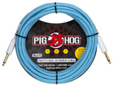 PIG HOG Hex Series Silent Cable 18.6ft Daphne Blue