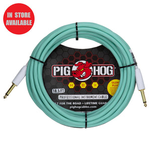 PIG HOG Hex Series Silent Cable 18.6ft Seafoam Green